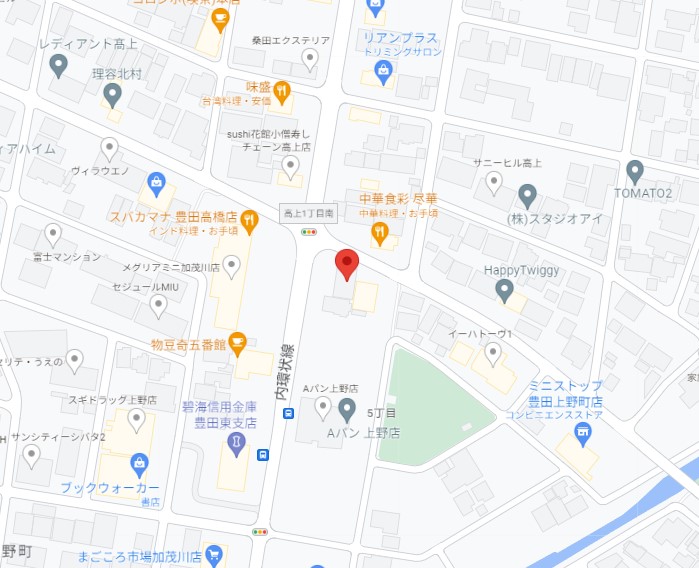 もみの匠 豊田上野町店 地図